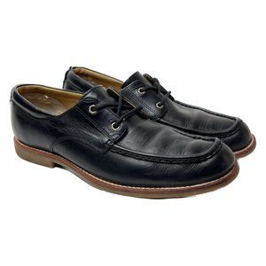 UGG Australia 8.5 Via Pitti Moc Toe Derby Oxford Shoe Black Leather
